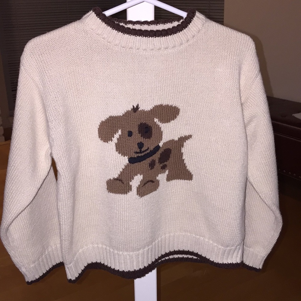 Tan with brown puppy sweater
